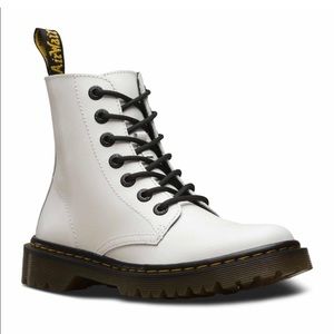 Luana white leather Doc Martens